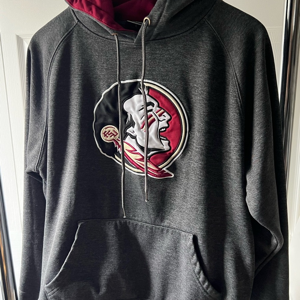 Florida State Seminole gray Hoodie. Youth Large. Colosseum.